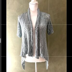 Women's Decree Gray Open-Front Sweater